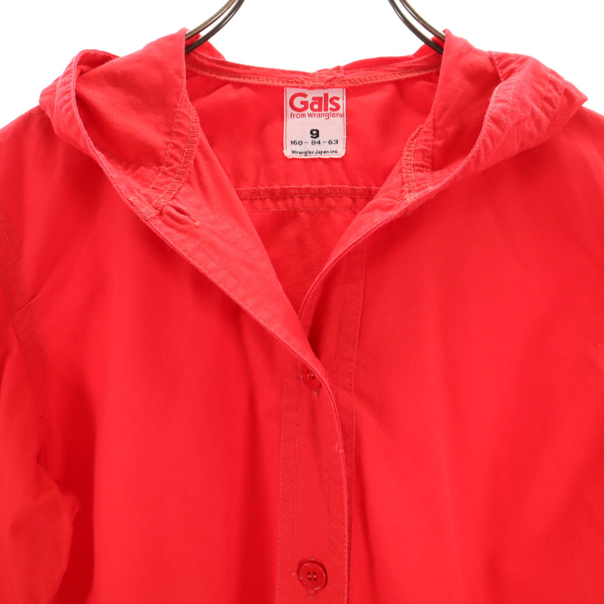 Wrangler ラングラー 90s オールド 長袖 パーカー 9 赤 Gals プルオーバー ロールアップ レディース