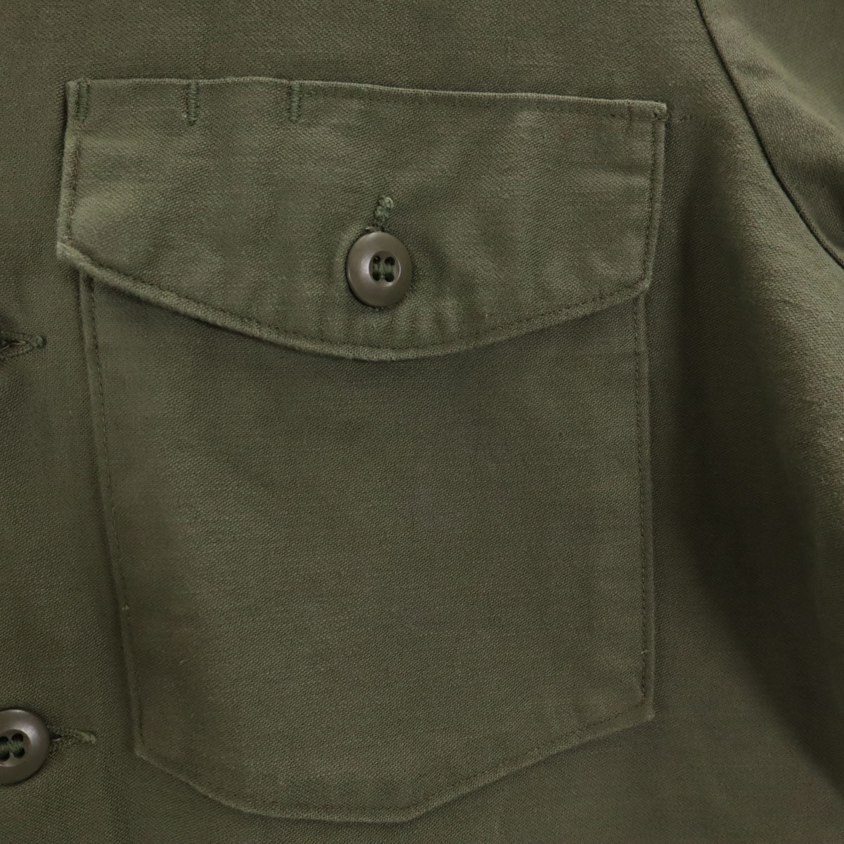 US ARMY アメリカ軍 70s ヴィンテージ ユーティリティ シャツジャケット 151/2 カーキ メンズ