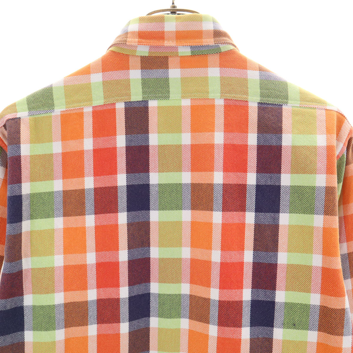 SUGAR CANE シュガーケーン チェック柄 長袖 シャツ S オレンジ系 東洋エンタープライズ メンズ