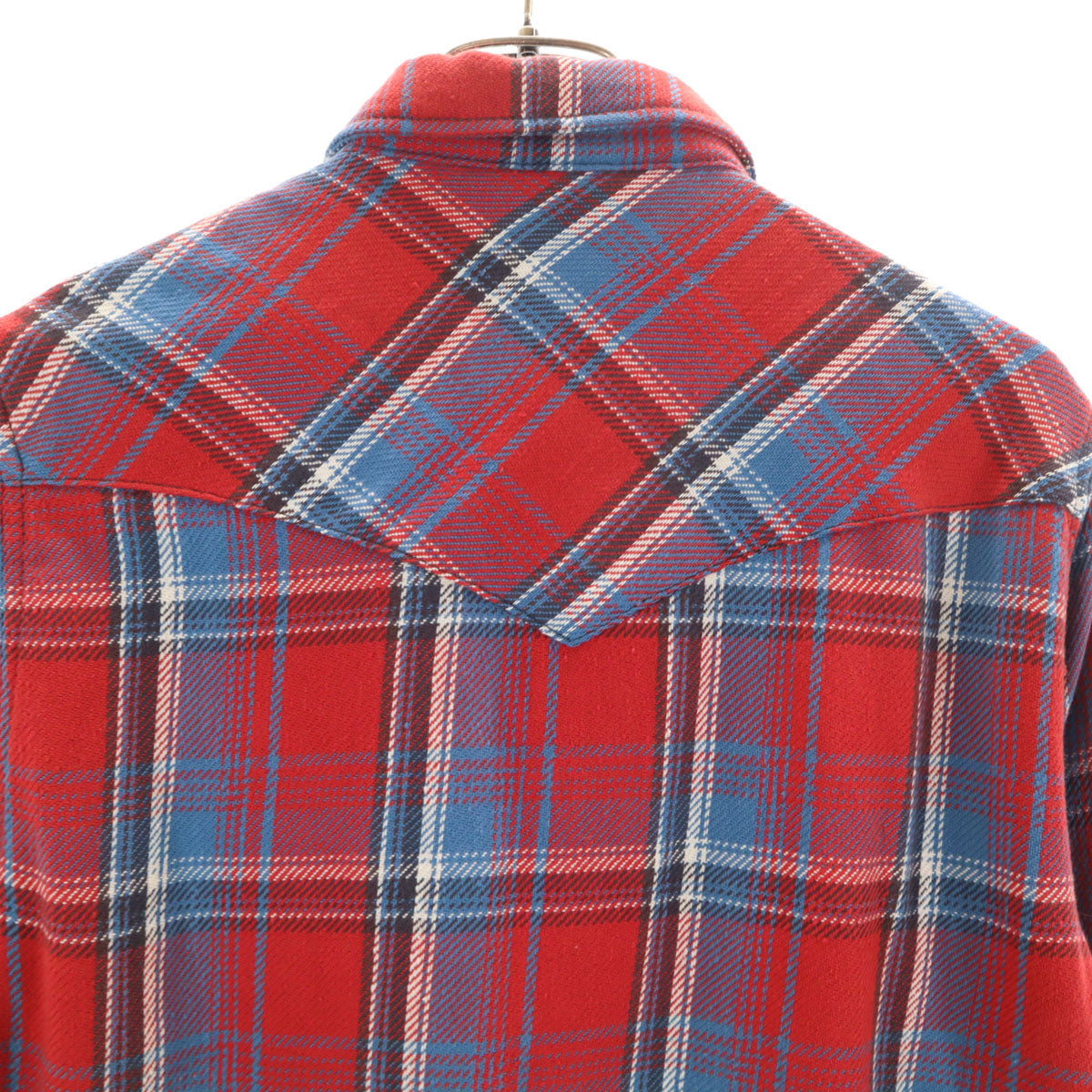 HYSTERIC GLAMOUR ヒステリックグラマー チェック柄 長袖 ウエスタンシャツ M レッド系 メンズ