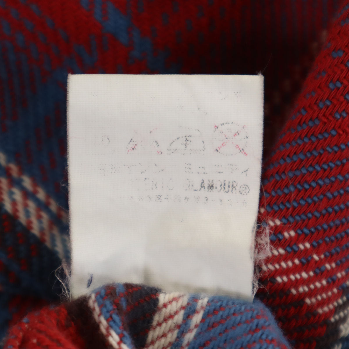 HYSTERIC GLAMOUR ヒステリックグラマー チェック柄 長袖 ウエスタンシャツ M レッド系 メンズ