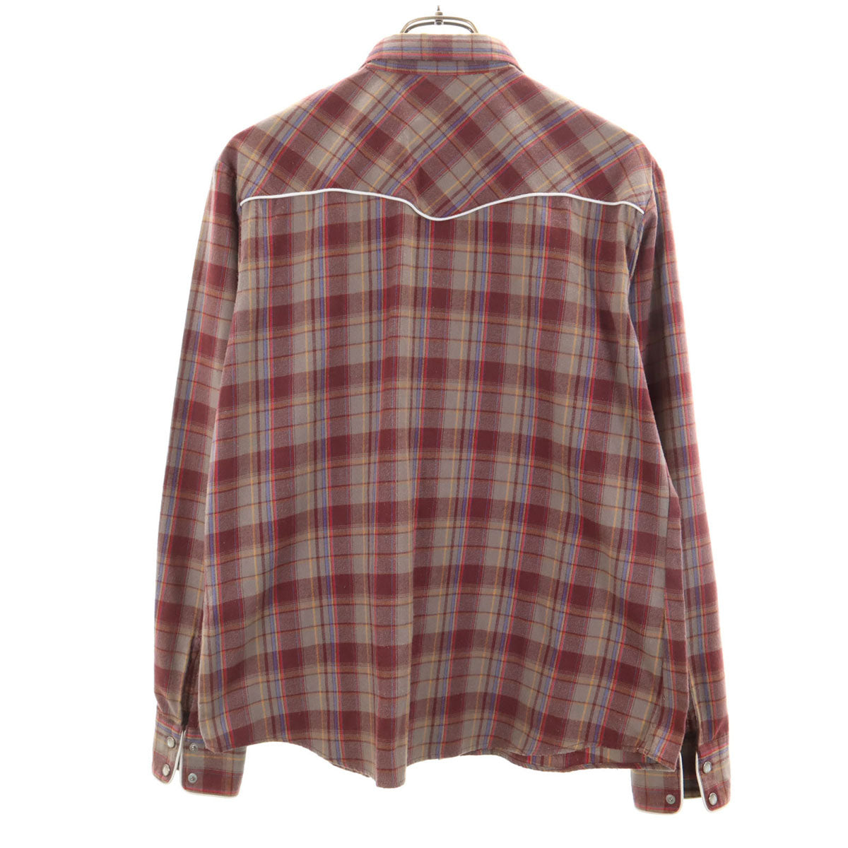 BATHING APE ベイシングエイプ 日本製 チェック柄 長袖 ウエスタンシャツ ブラウン系 メンズ