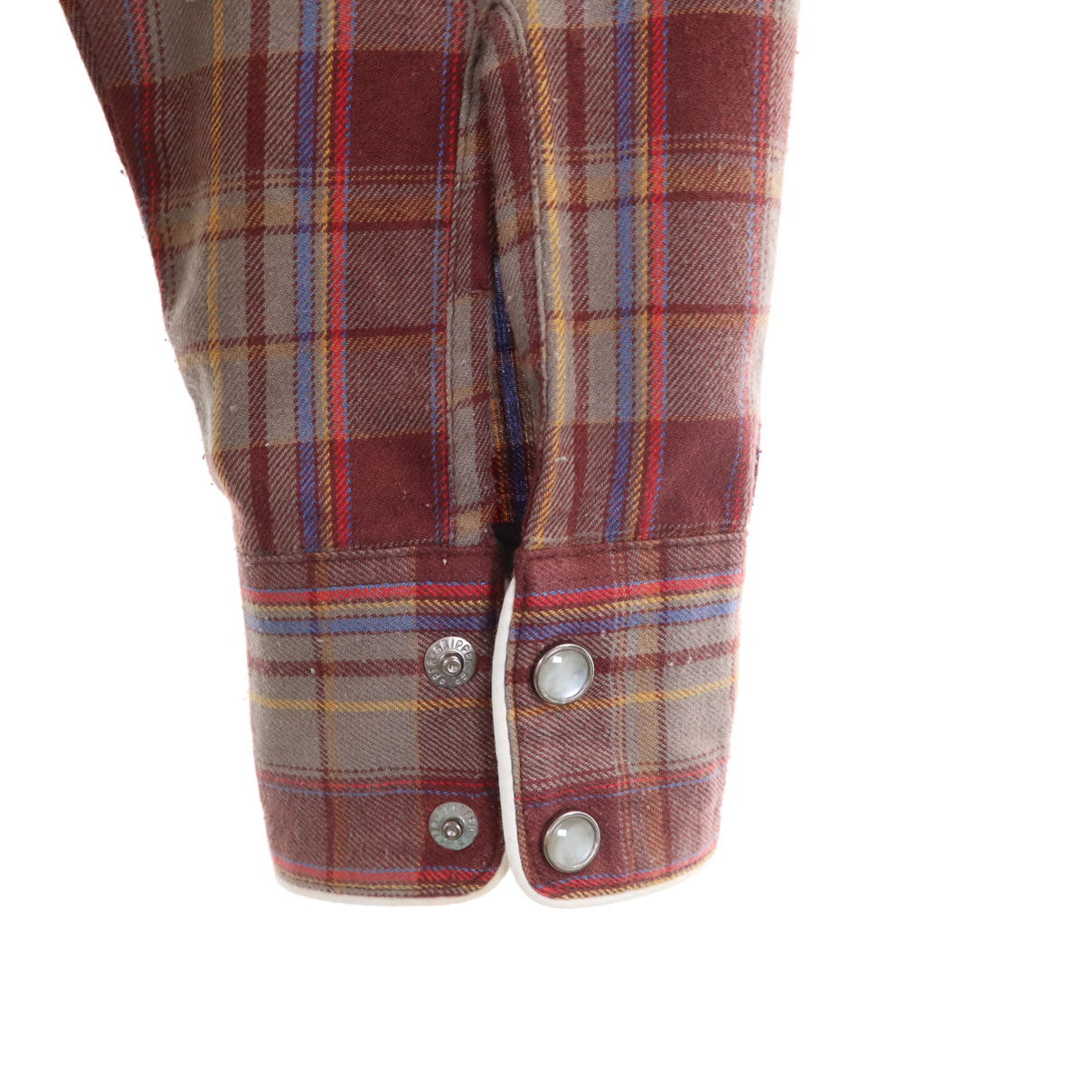 BATHING APE ベイシングエイプ 日本製 チェック柄 長袖 ウエスタンシャツ ブラウン系 メンズ