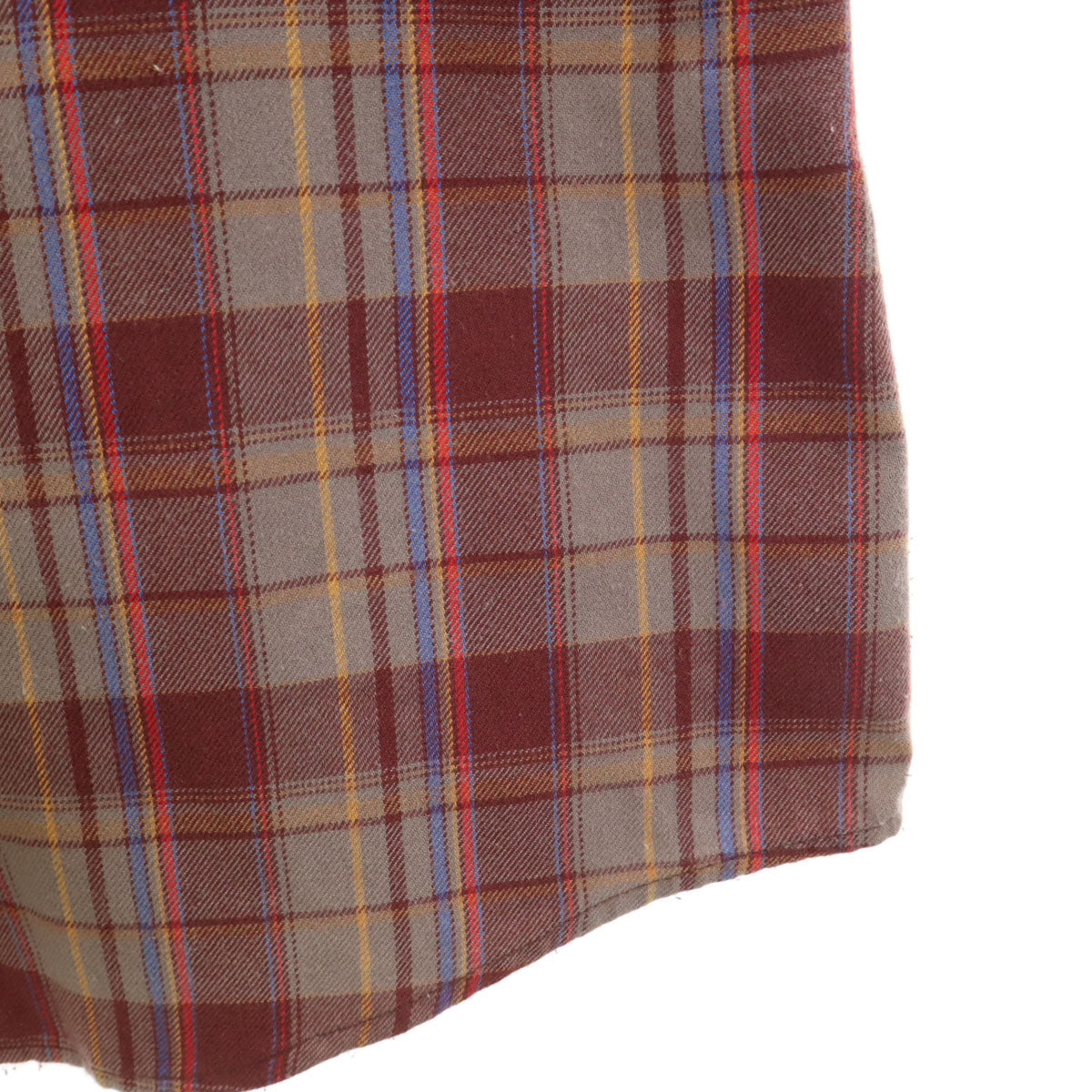 BATHING APE ベイシングエイプ 日本製 チェック柄 長袖 ウエスタンシャツ ブラウン系 メンズ