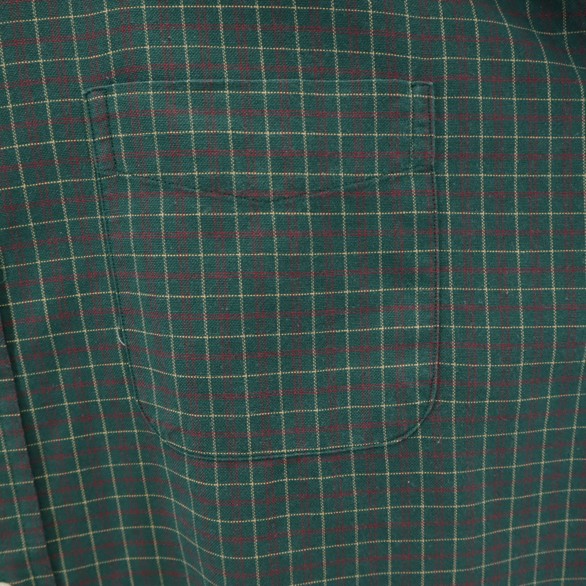 L.L.Bean エルエルビーン 80s USA製 ヴィンテージ チェック柄 長袖 ボタンダウンシャツ 17-34 グリーン アウトドア メンズ