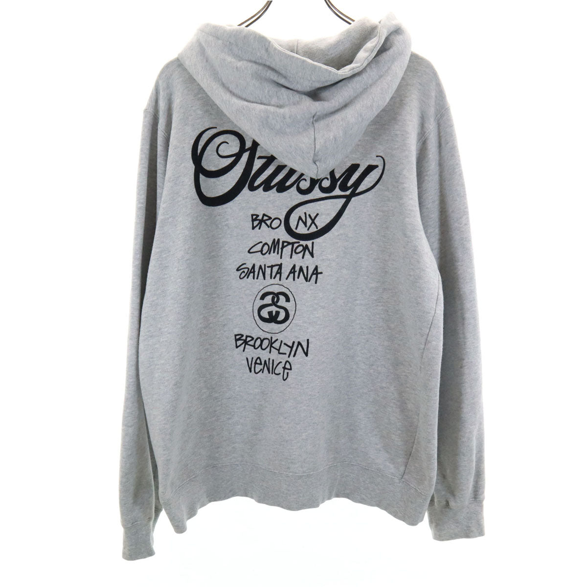 STUSSY ステューシー 長袖 パーカー L グレー系 スウェット メンズ
