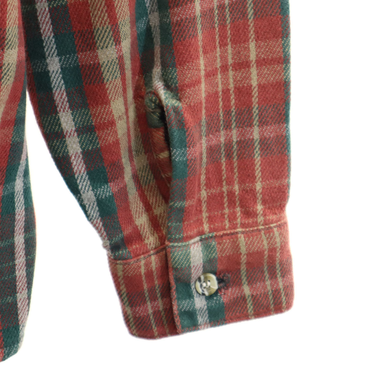 Levi's リーバイス 90s USA製 オールド チェック柄 長袖 アラスカ シャツ M レッド系 メンズ