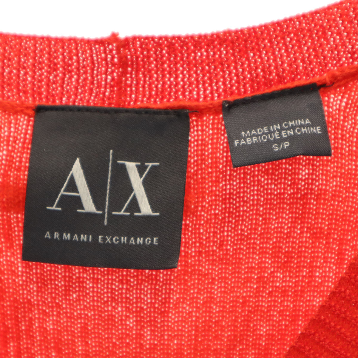 ARMANI EXCHANGE アルマーニエクスチェンジ 長袖 ニット S レッド メンズ