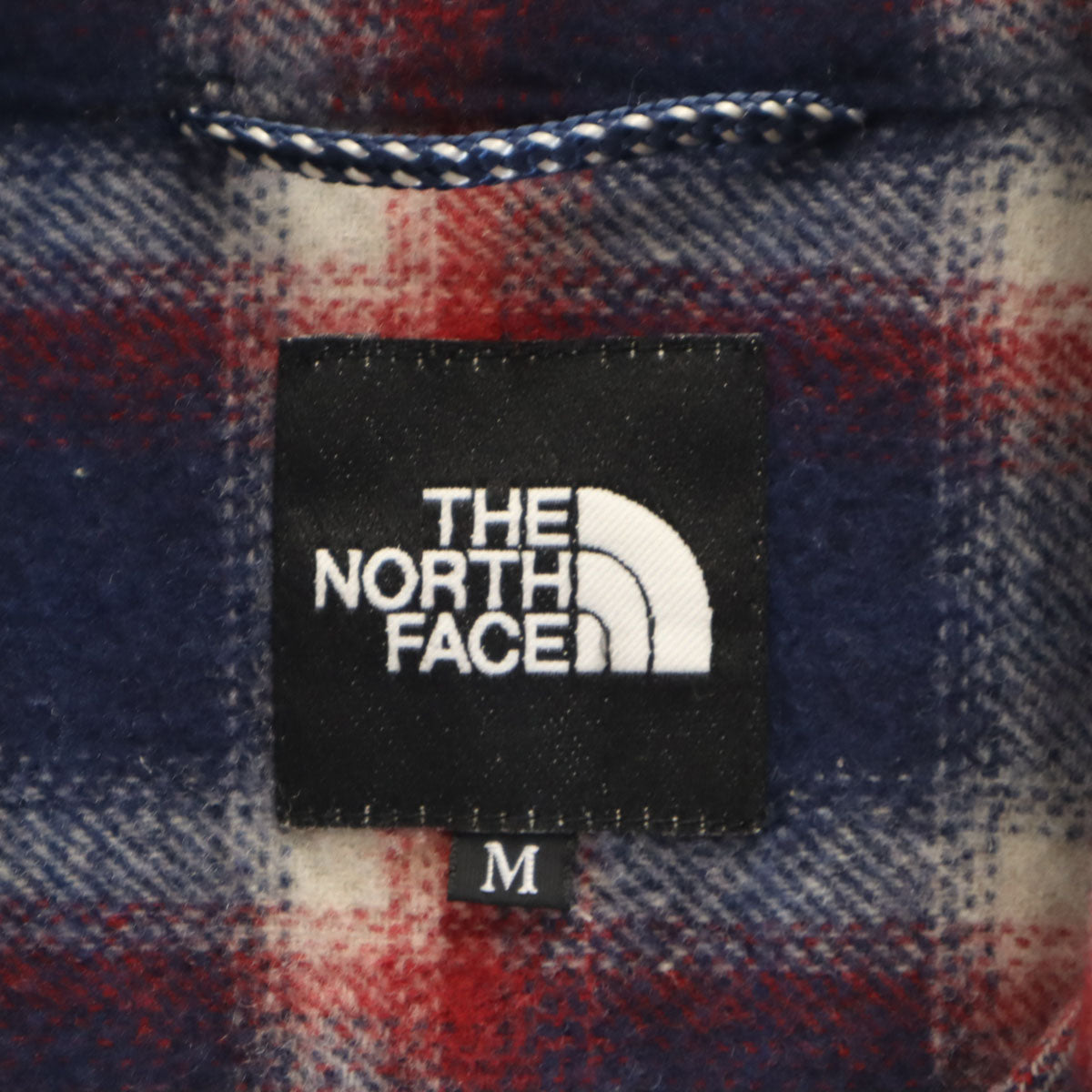 THE NORTH FACE ザノースフェイス チェック柄 長袖 ネルシャツ M ネイビー系 アウトドア NT26151 メンズ