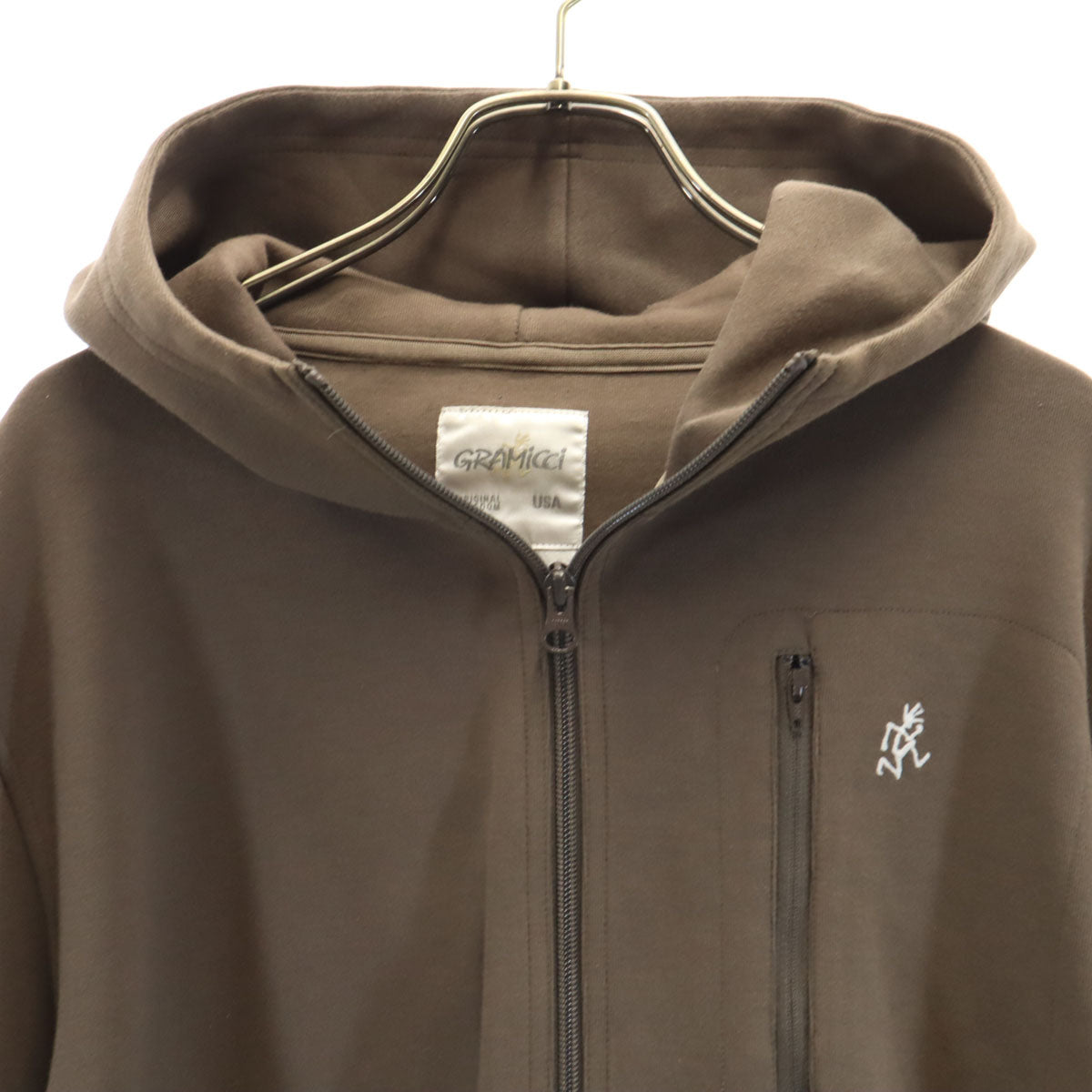 Gramicci グラミチ 長袖 ジップパーカー S ブラウン メンズ