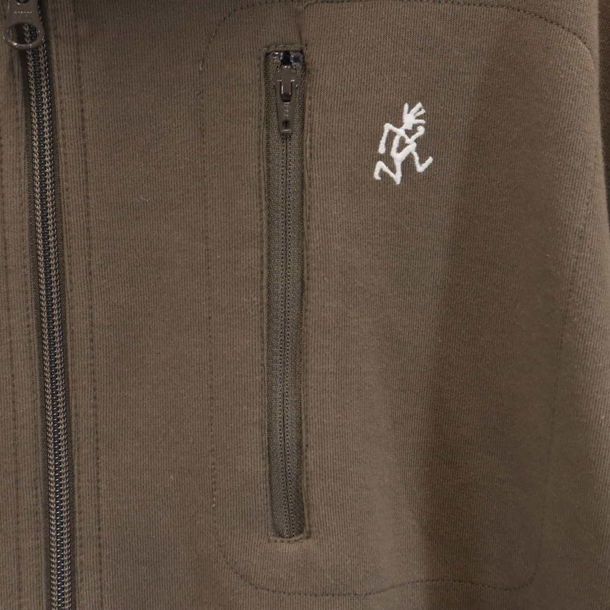 Gramicci グラミチ 長袖 ジップパーカー S ブラウン メンズ