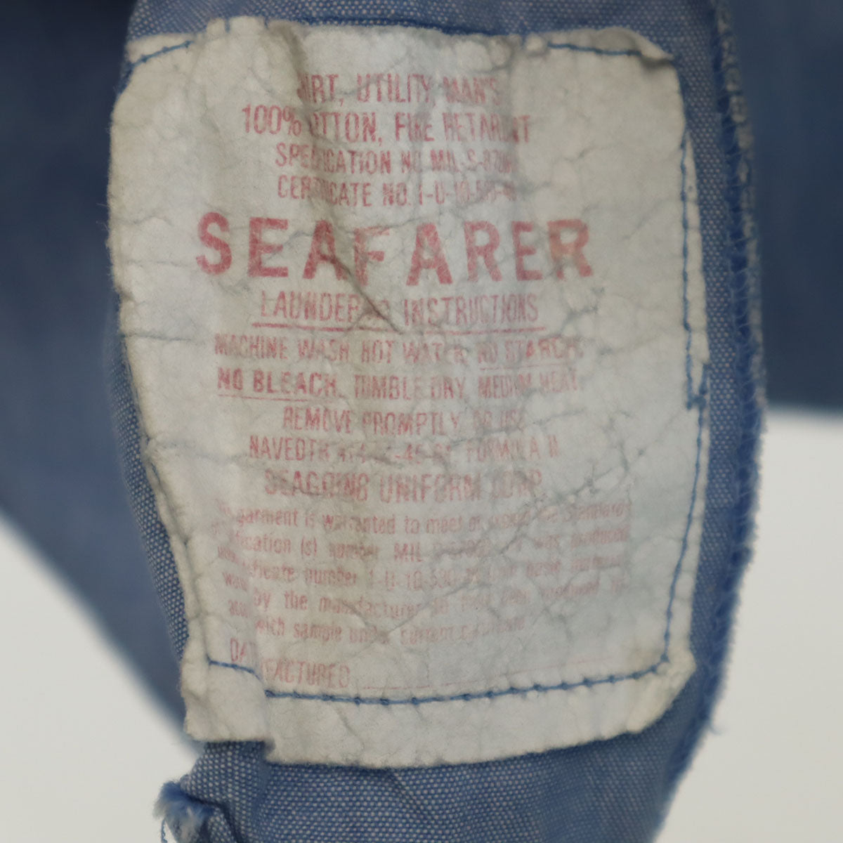 SEAFARER シーファー USA製 長袖 シャツ M 水色系 メンズ