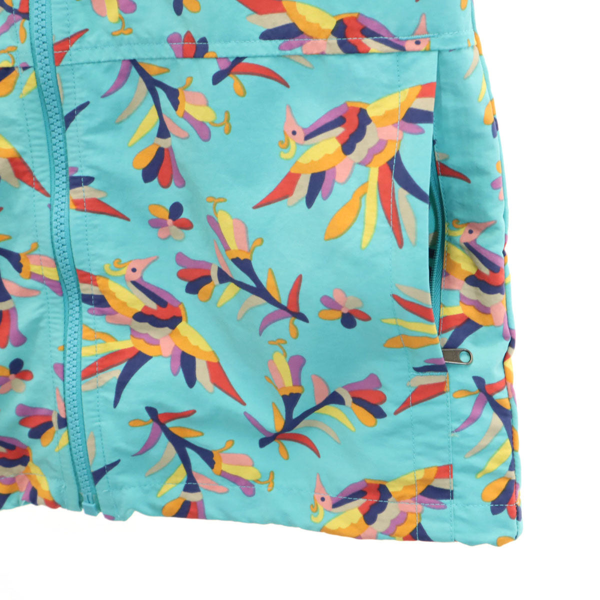 patagonia パタゴニア 総柄 ナイロンジャケット XL ブルー系 レディース