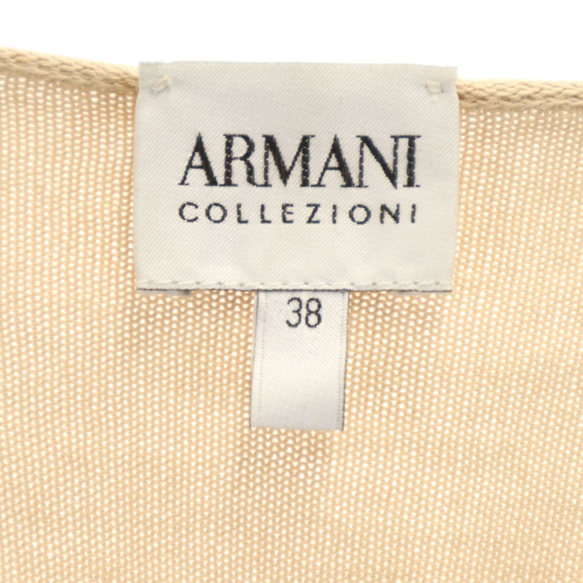 ARMANI COLLEZIONI アルマーニコレツィオー二 長袖 ニットカーディガン 38 ベージュ レディース