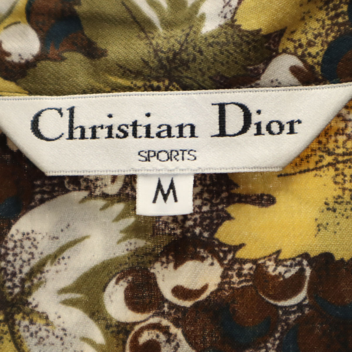 Christian Dior SPORTS クリスチャンディオールスポーツ 90s オールド ブドウ柄 長袖 シャツ M ブラウン系 フルーツ レディース