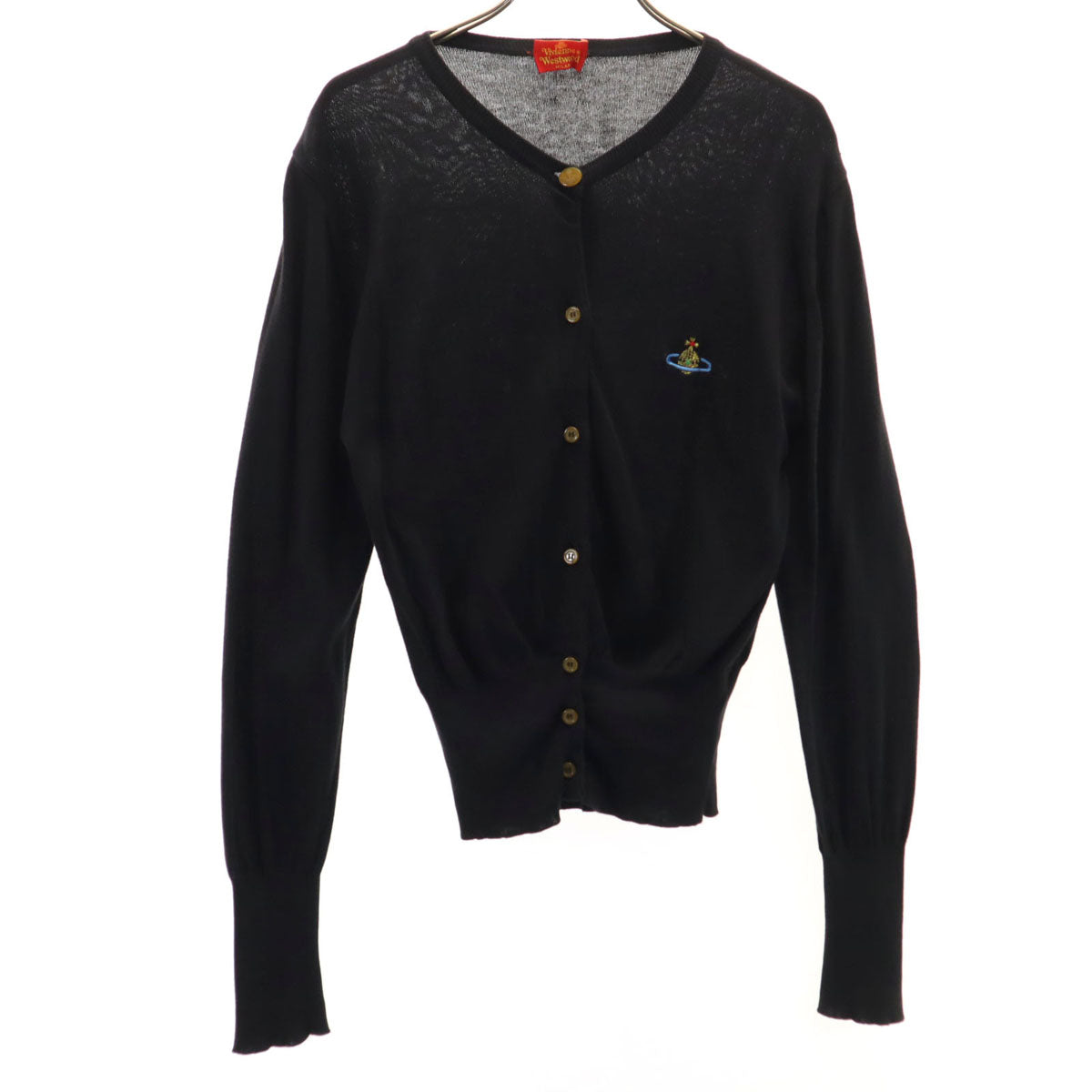 Vivienne Westwood ヴィヴィアンウエストウッド イタリア製 長袖 ニットカーディガン M ブラック レディース