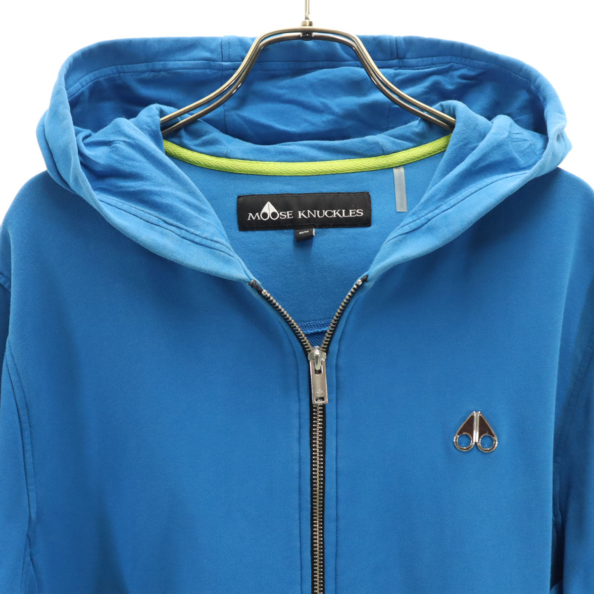 MOOSE KNUCKLES ムースナックルズ ポルトガル製 長袖 スウェット ジップパーカー M 水色 メンズ