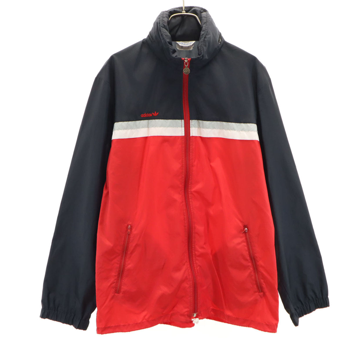adidas アディダス 70s 80s ヴィンテージ ウインドブレーカー 94-5 レッド デサント ジャケット ポケッタブル メンズ