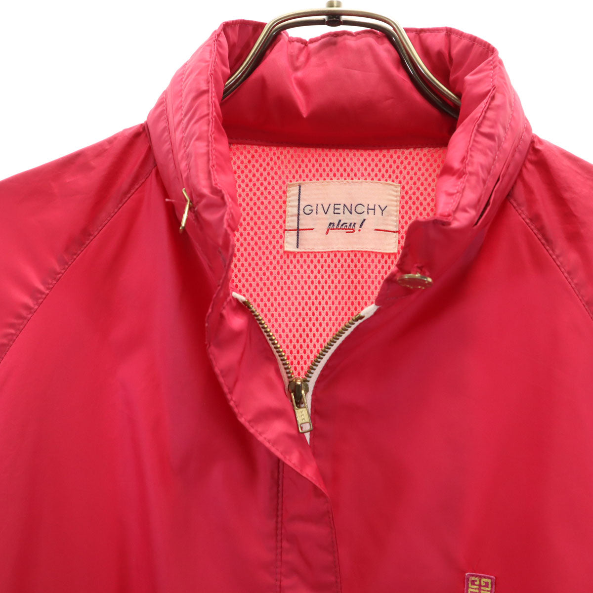 GIVENCHY PLAY ジバンシィプレイ 90s オールド ウインドブレーカー M ピンク ジャケット ブルゾン レディース