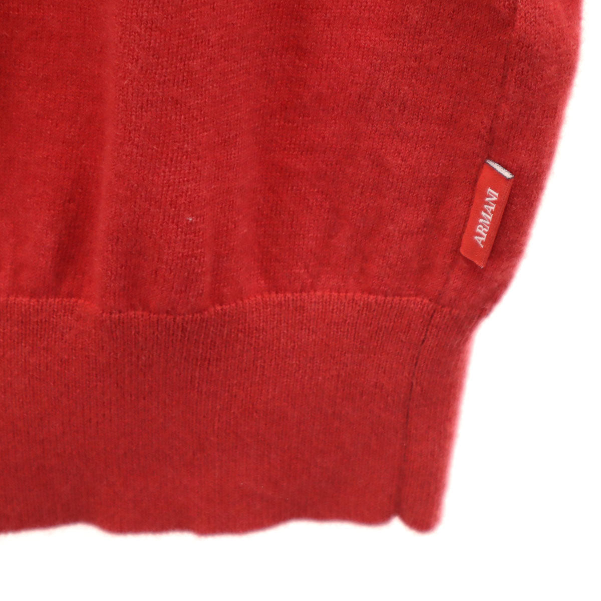 ARMANI COLLEZIONI アルマーニコレッツォーニ カシミヤブレンド 長袖 セーター 46 レッド ニット メンズ