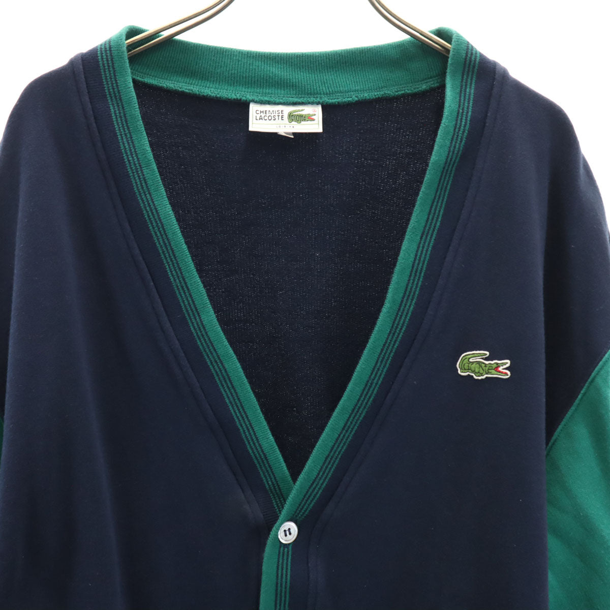 CHEMISE LACOSTE シュミーズラコステ 長袖 スウェット Vネック カーディガン 5 ネイビー メンズ
