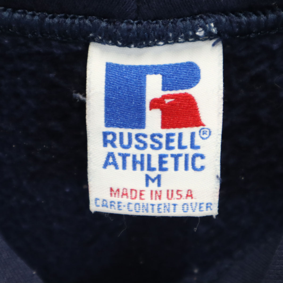 RUSSELL ATHLETIC ラッセルアスレチック 90s USA製 オールド コラボ エルエルビーン 長袖 スウェットパーカー M ネイビー L.L.BEAN メンズ