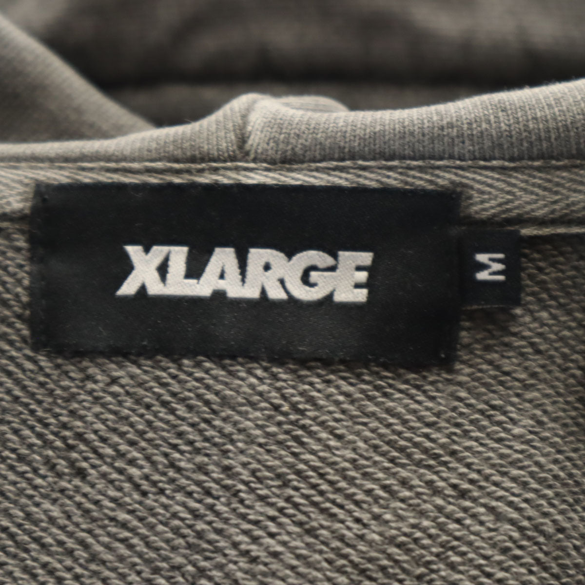 XLARGE エクストララージ 長袖 ピグメントダイ スウェット ジップパーカー M グレー メンズ