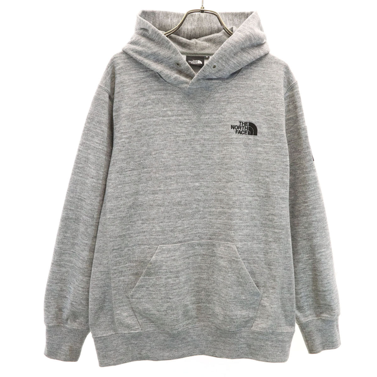 THE NORTH FACE ノースフェイス スクエアロゴ 長袖 スウェットパーカー S グレー アウトドア NT12141 メンズ