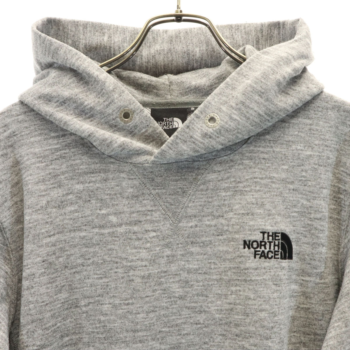 THE NORTH FACE ノースフェイス スクエアロゴ 長袖 スウェットパーカー S グレー アウトドア NT12141 メンズ