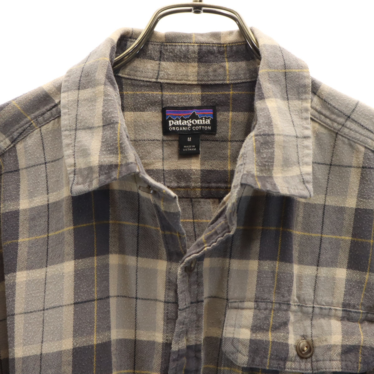 patagonia パタゴニア チェック柄 長袖 シャツ M グレー系 アウトドア メンズ