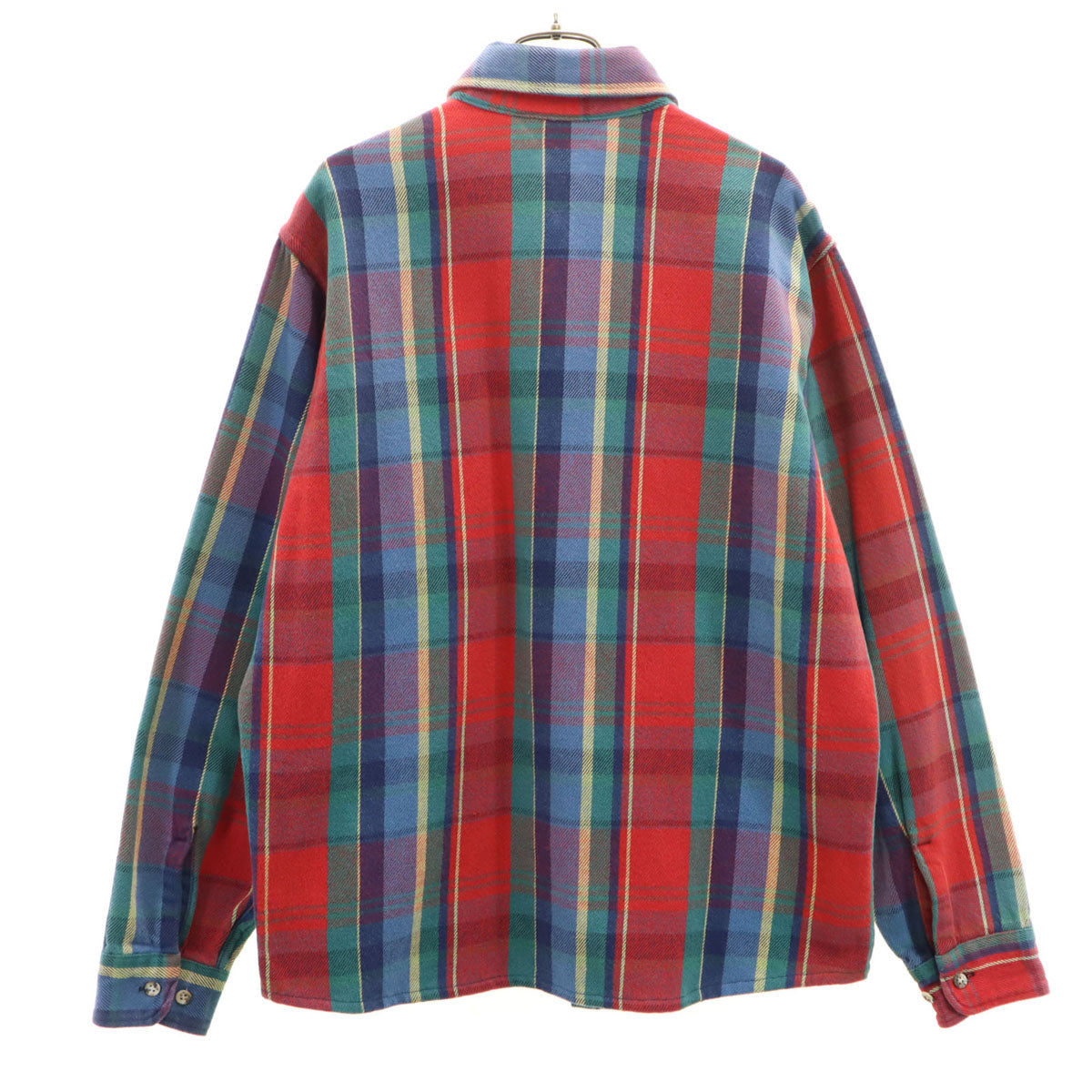 STJOHN’sBAY セントジョンズベイ 90s オールド チェック柄 長袖 ヘビー ネルシャツ レッド メンズ