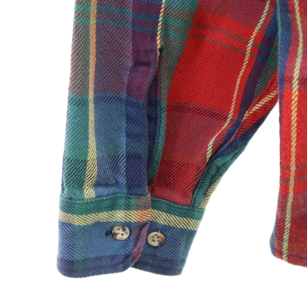STJOHN’sBAY セントジョンズベイ 90s オールド チェック柄 長袖 ヘビー ネルシャツ レッド メンズ