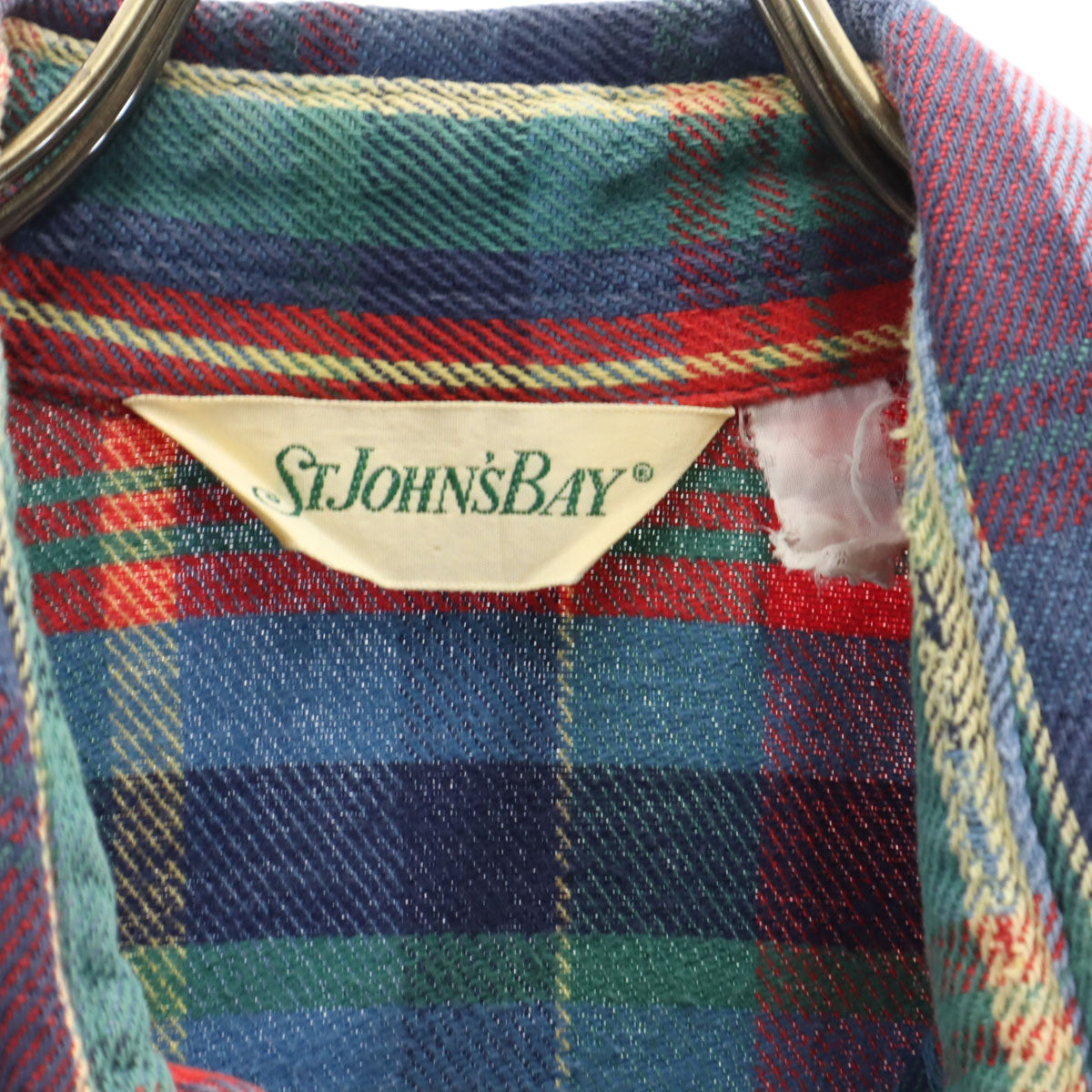 STJOHN’sBAY セントジョンズベイ 90s オールド チェック柄 長袖 ヘビー ネルシャツ レッド メンズ