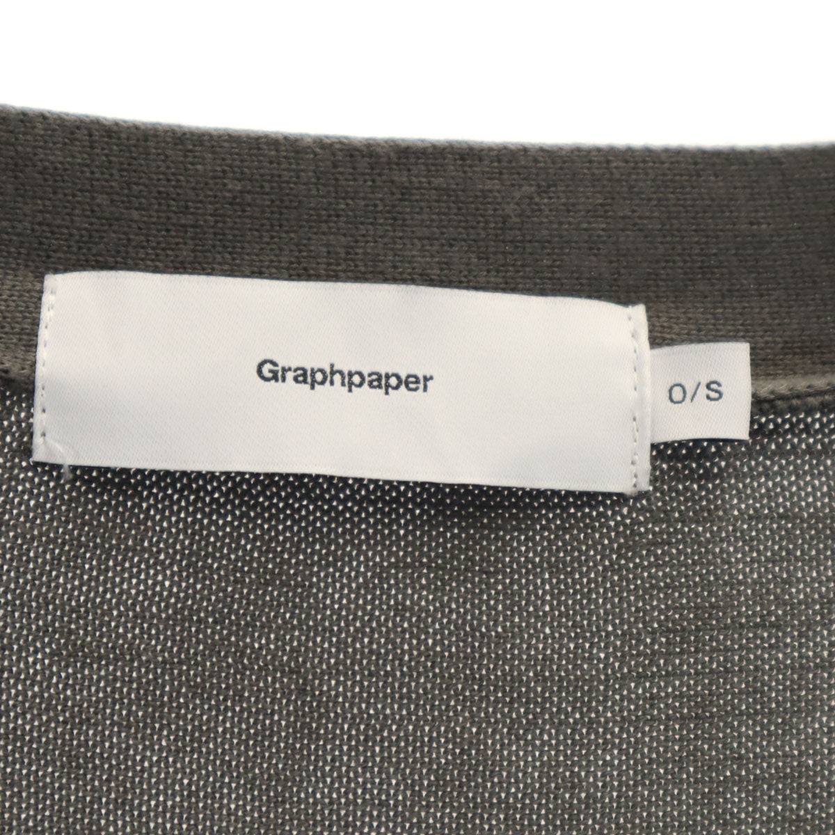 Graphpaper グラフペーパー 日本製 長袖 Vネック ニットカーディガン 0 チャコールグレー メンズ