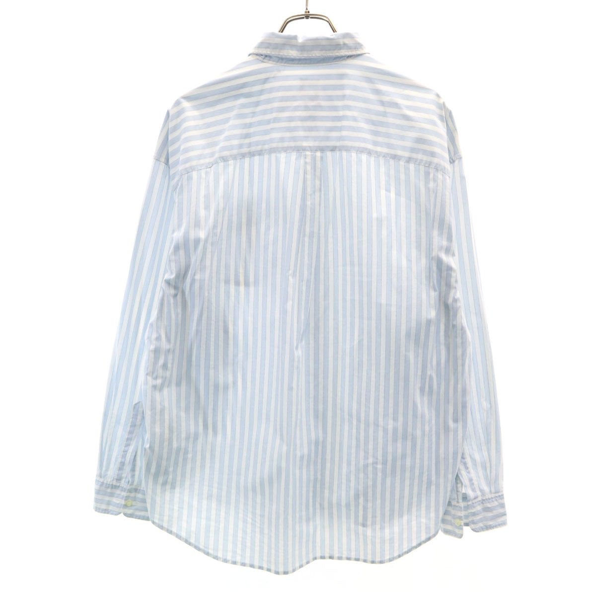 GAP ギャップ 長袖 ボタンダウンシャツ M ホワイト×ブルー メンズ