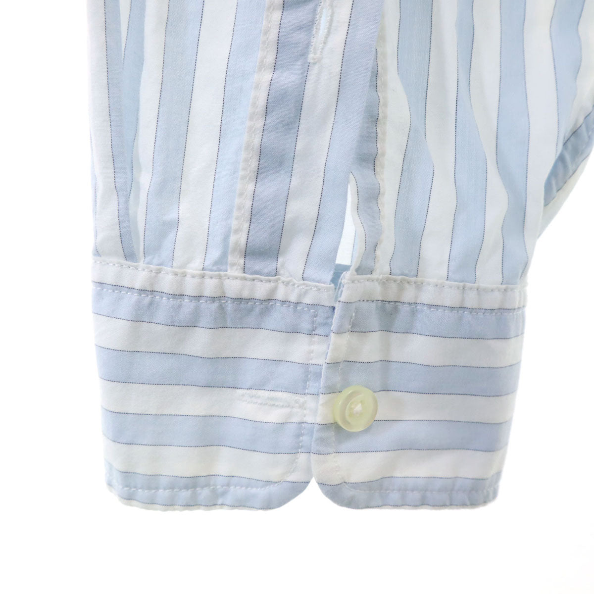 GAP ギャップ 長袖 ボタンダウンシャツ M ホワイト×ブルー メンズ