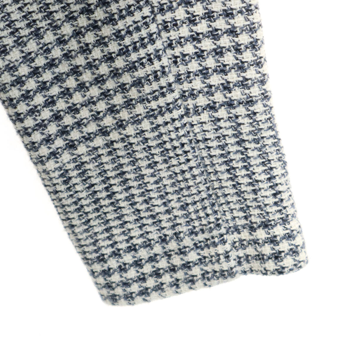 T-JACKET ティージャケット イタリア製 チェック柄 長袖 ライトツイード テーラードジャケット S ホワイト アンコン メンズ