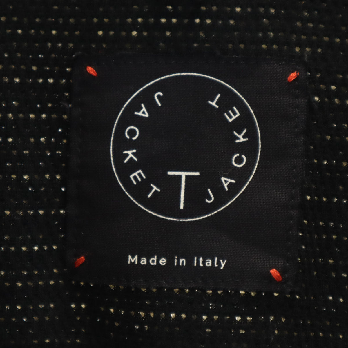 T-JACKET ティージャケット イタリア製 チェック柄 長袖 ライトツイード テーラードジャケット S ホワイト アンコン メンズ