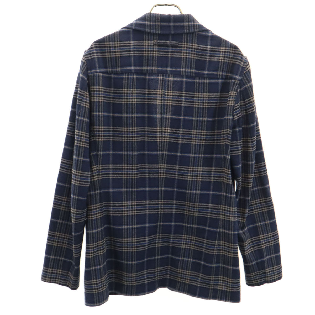 T-JACKET ティージャケット チェック柄 長袖 テーラードジャケット S ネイビー アンコン メンズ