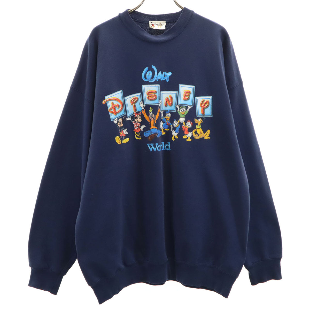 Walt Disney World ウォルトディズニーワールド ミッキーフレンズ 長袖 スウェット トレーナー ネイビー メンズ