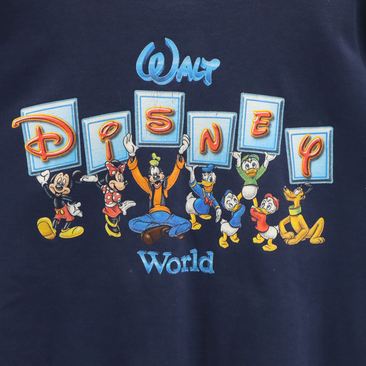 Walt Disney World ウォルトディズニーワールド ミッキーフレンズ 長袖 スウェット トレーナー ネイビー メンズ