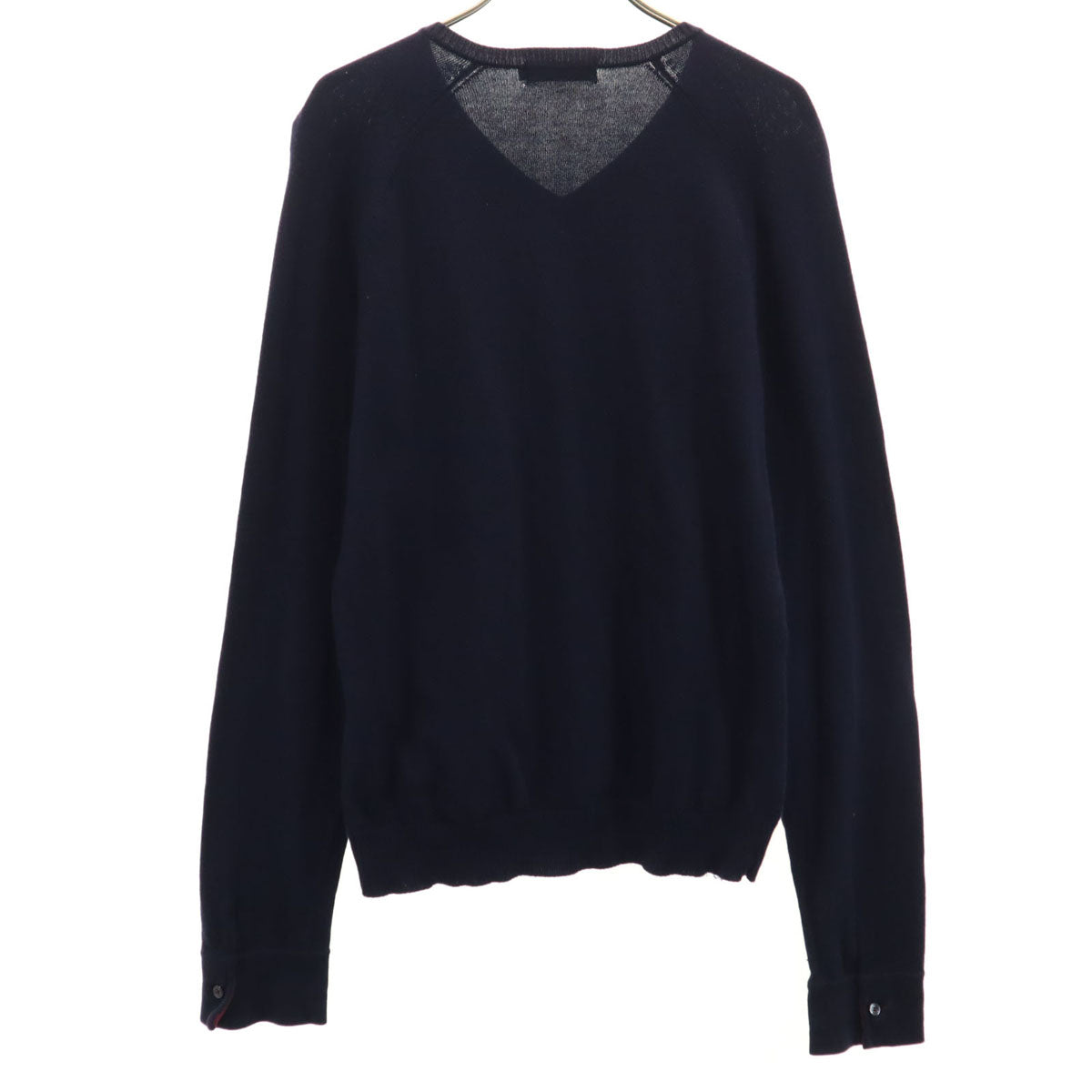 BURBERRY BLACK LABEL バーバリーブラックレーベル 長袖 Vネック ニット 2 ネイビー 三陽商会 セーター メンズ