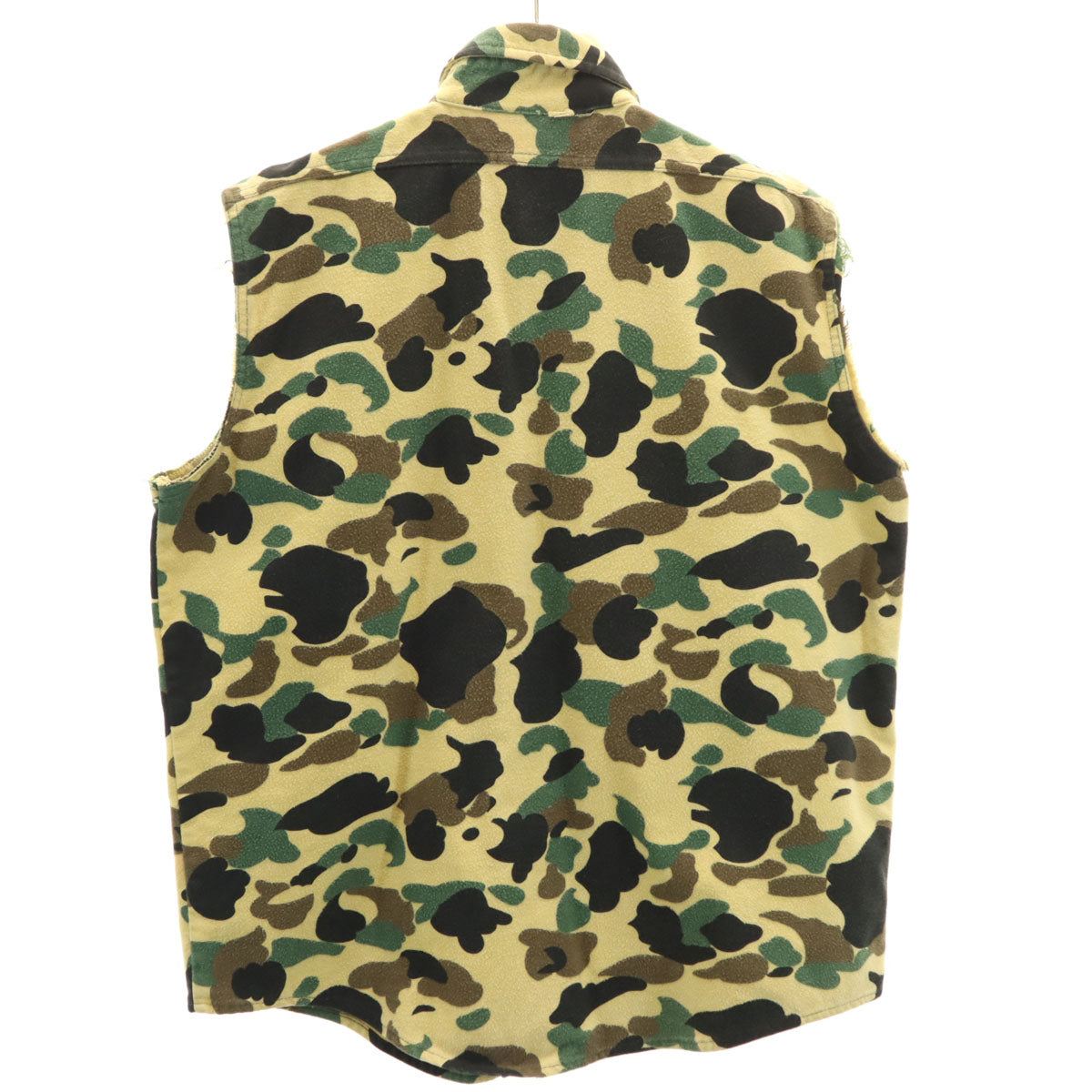 FROSTPROOF フロストプルーフ 80s USA製 ヴィンテージ カモフラ柄 シャモアクロス ベスト L イエローベージュ 迷彩 フランネル メンズ