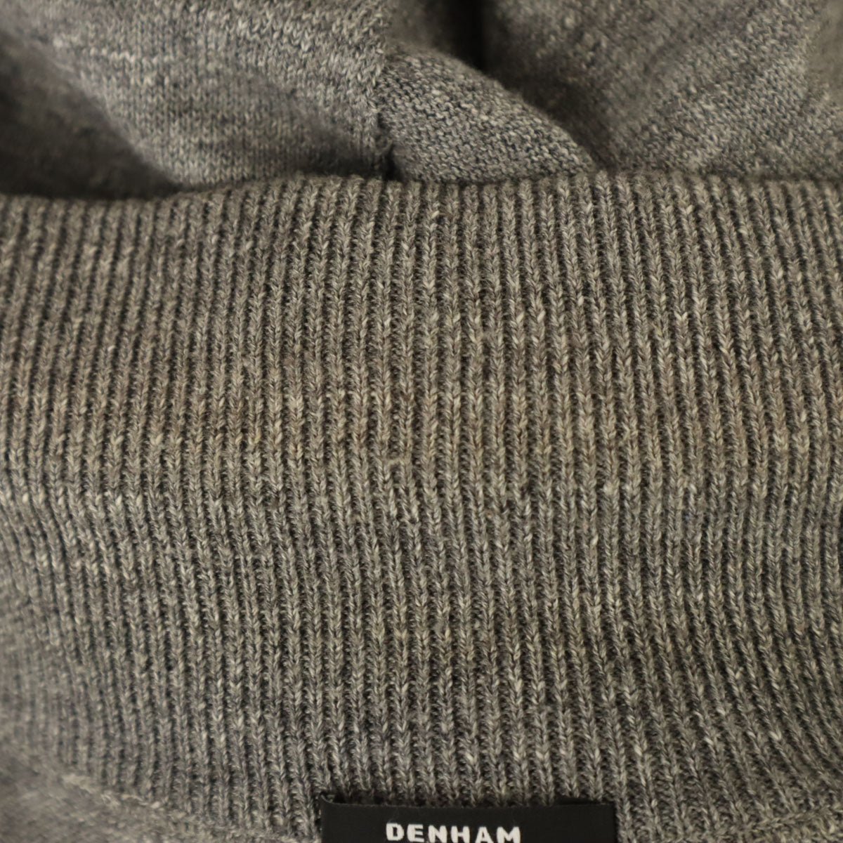 DENHAM デンハム 長袖 オープンカラー カーディガン S グレー系 ニット メンズ