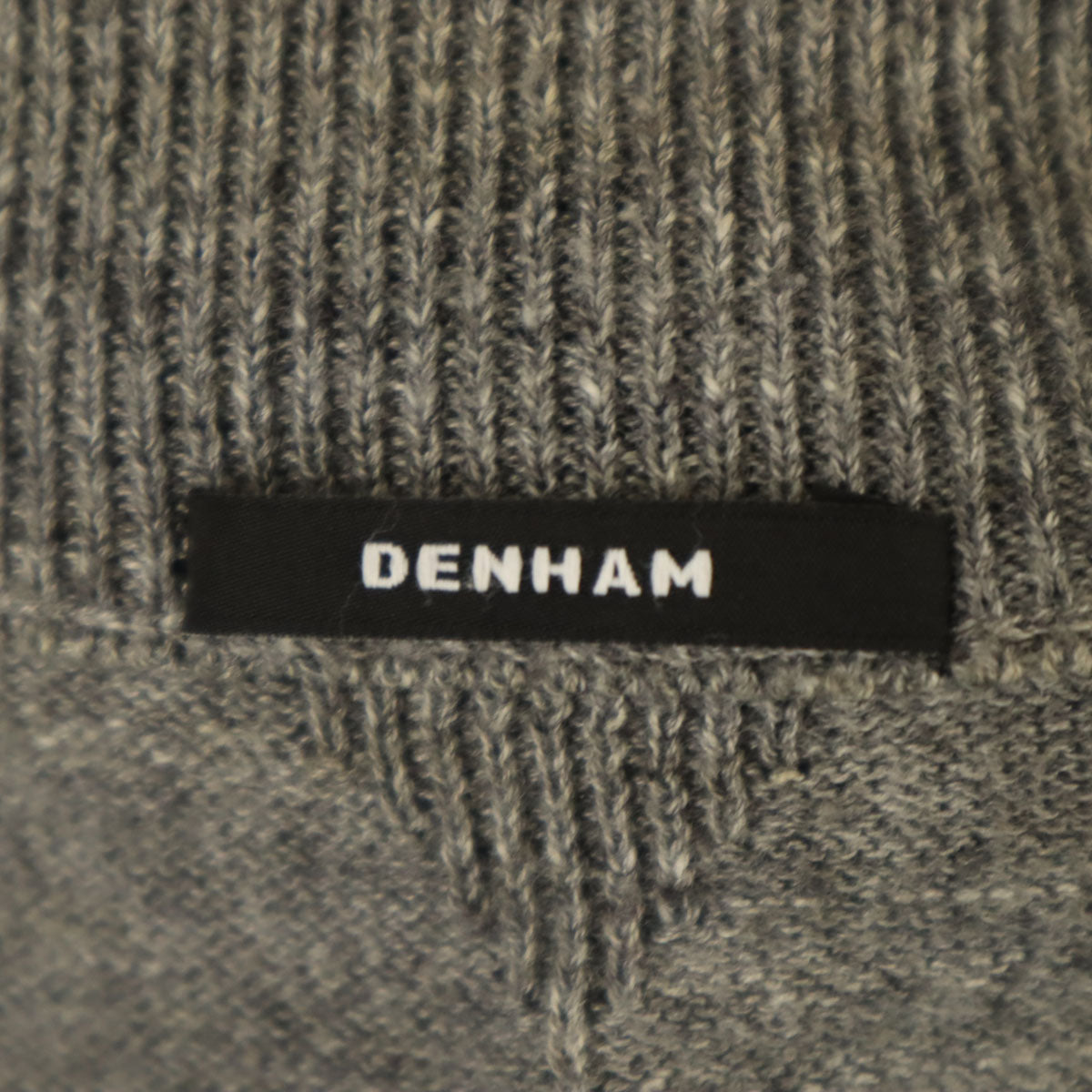 DENHAM デンハム 長袖 オープンカラー カーディガン S グレー系 ニット メンズ