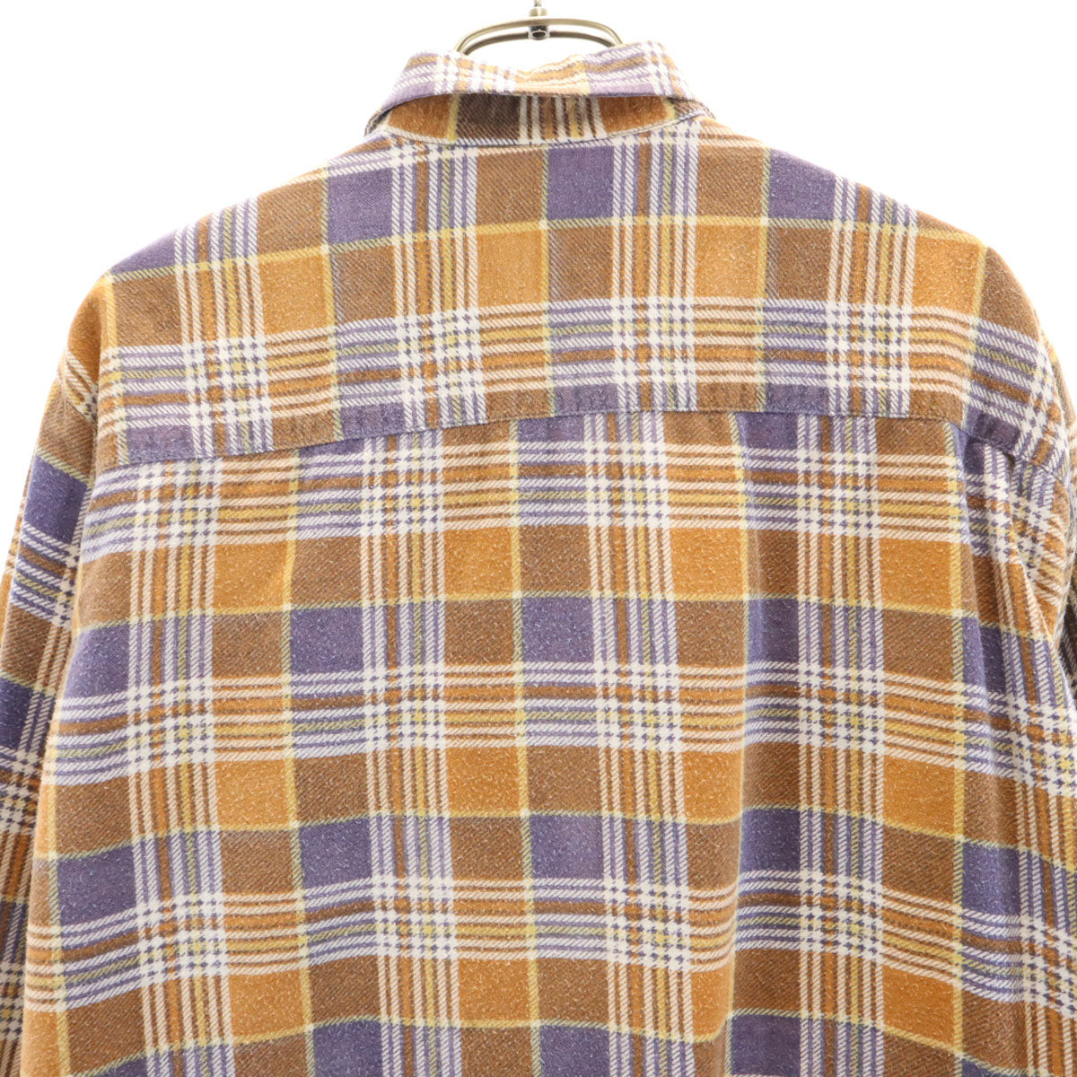 Chandler チャンドラー 90s オールド チェック 長袖 ネルシャツ M オレンジ系 メンズ