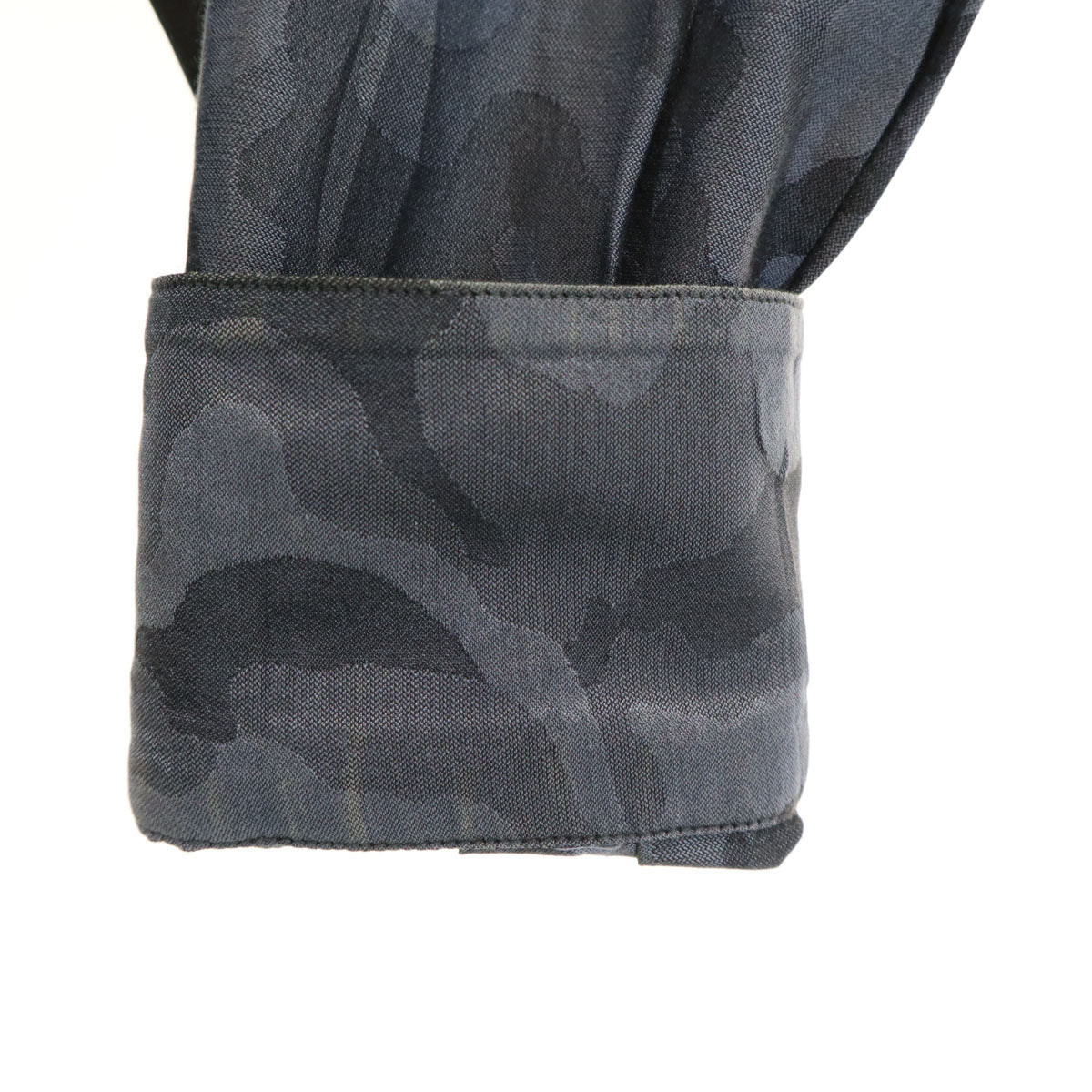 Gianni Versace ジャンニヴェルサーチ イタリア製 カモフラ柄 長袖 シャツ 46 グレー 迷彩 メンズ