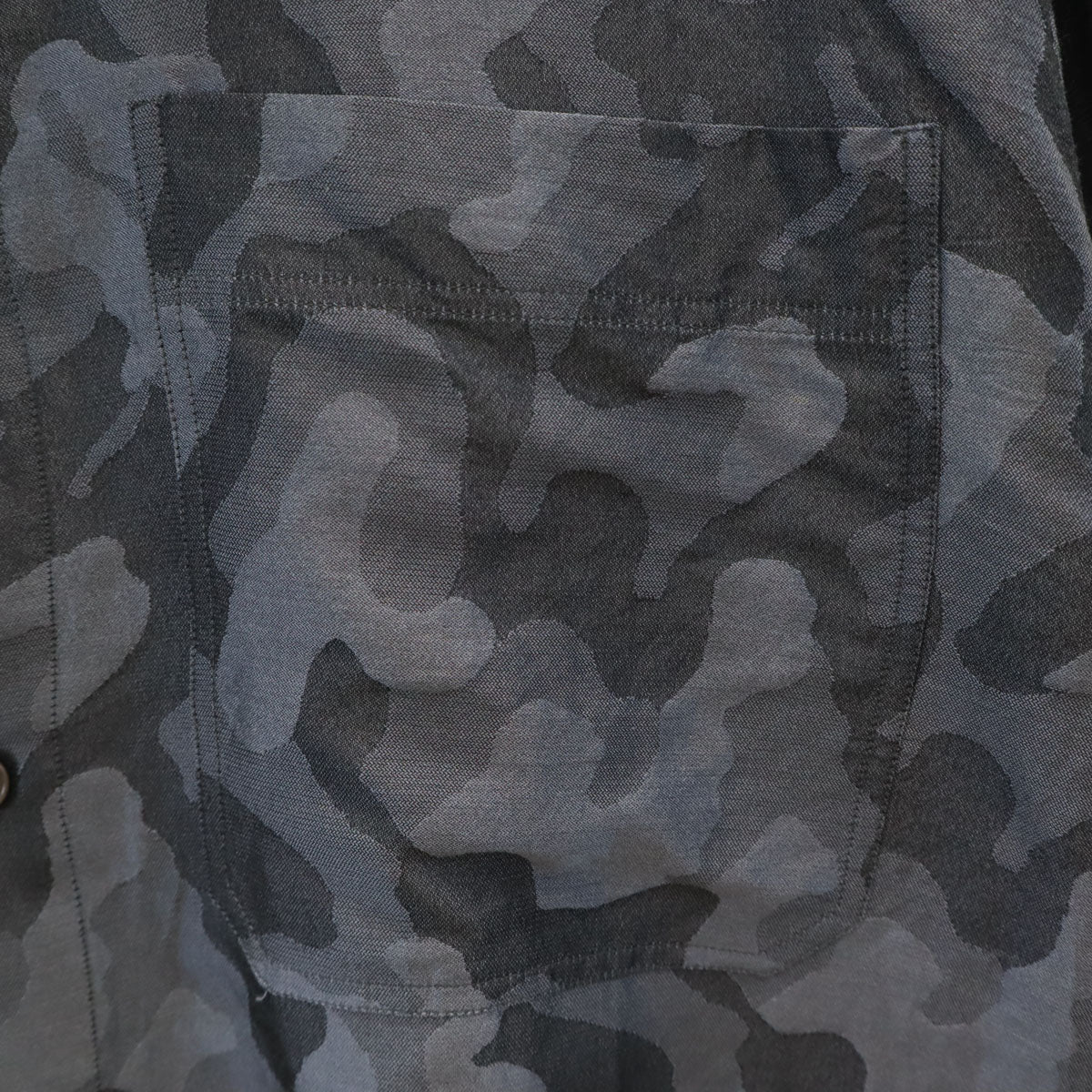 Gianni Versace ジャンニヴェルサーチ イタリア製 カモフラ柄 長袖 シャツ 46 グレー 迷彩 メンズ