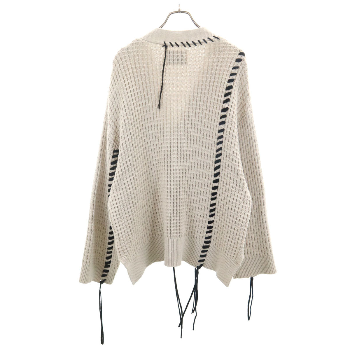 MAISON SPECIAL メゾンスペシャル 長袖 鬼ワッフルクレイジーステッチ ニットカーディガン 1 ベージュ メンズ