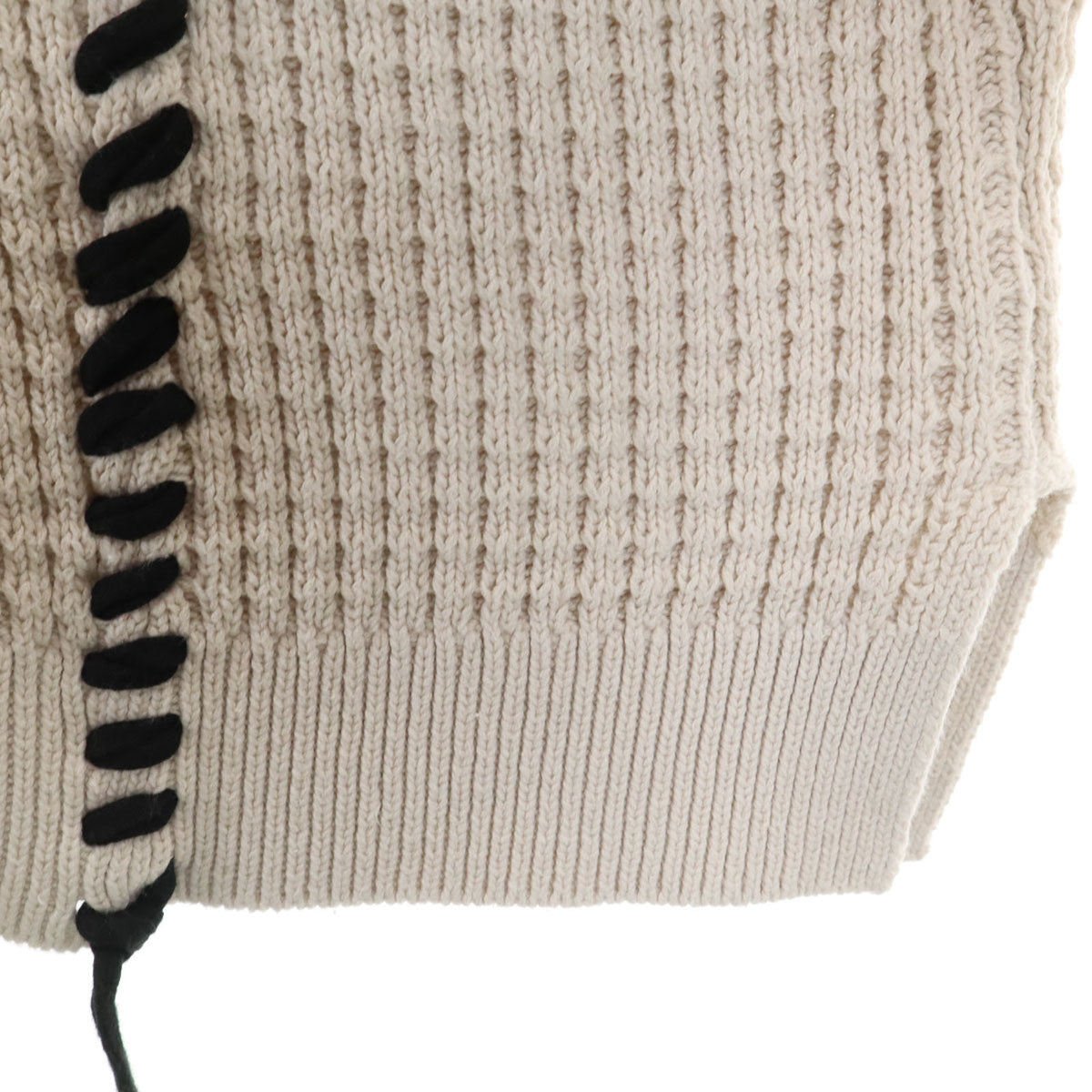 MAISON SPECIAL メゾンスペシャル 長袖 鬼ワッフルクレイジーステッチ ニットカーディガン 1 ベージュ メンズ